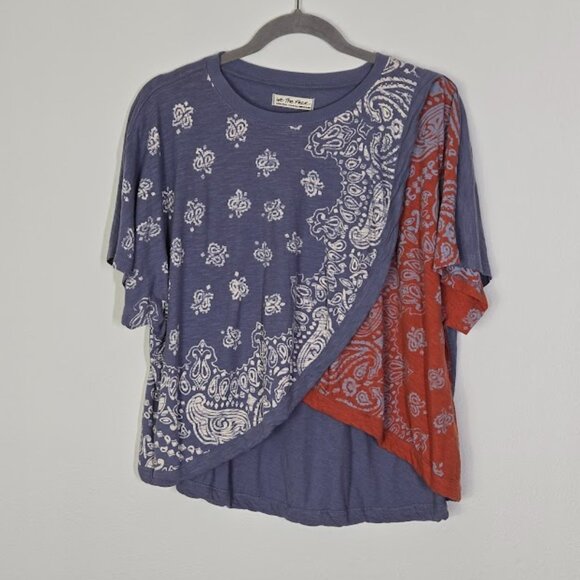 FREE PEOPLE  WTF dusk to dawn tee top Sz XS - Picture 6 of 8